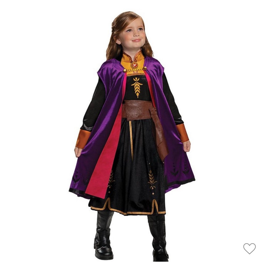 Disney Frozen 2 Anna Deluxe Traveling Costume high quality embroidered size 4 - Picture 1 of 8